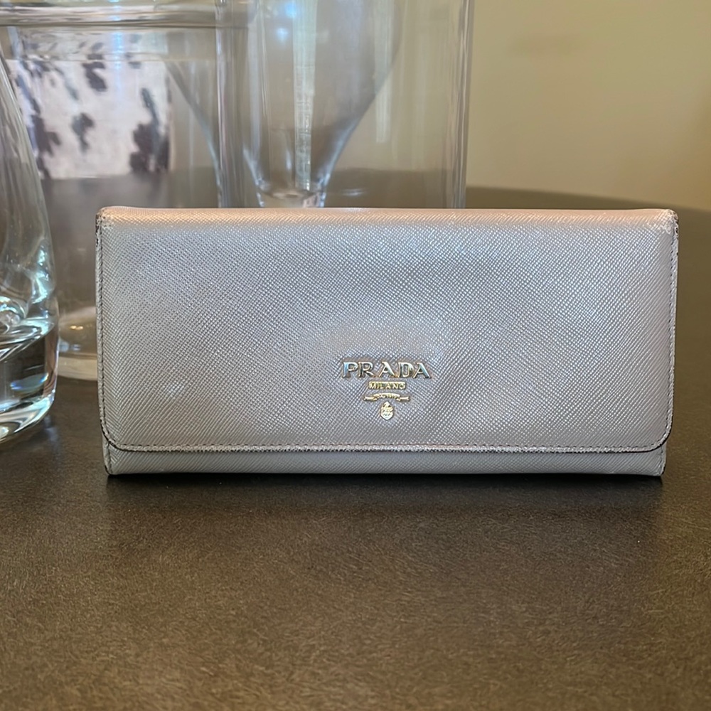 Prada Saffiano leather long wallet. **AUTHENTIC**